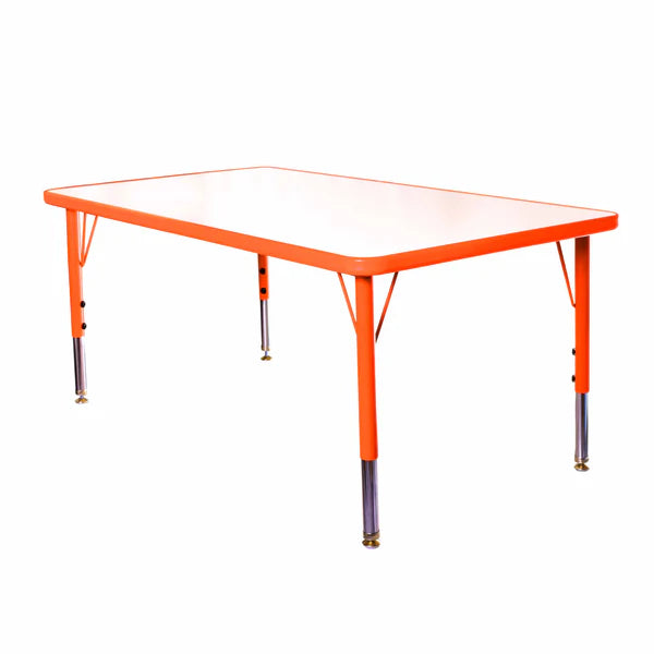 24x45 Table with 6 Metal Chairs Set